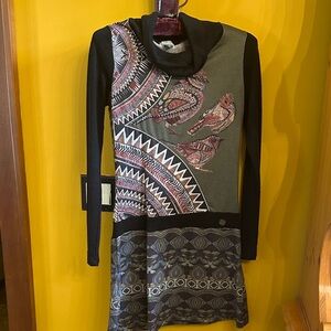 Mismash Black and multicolor knit Dress